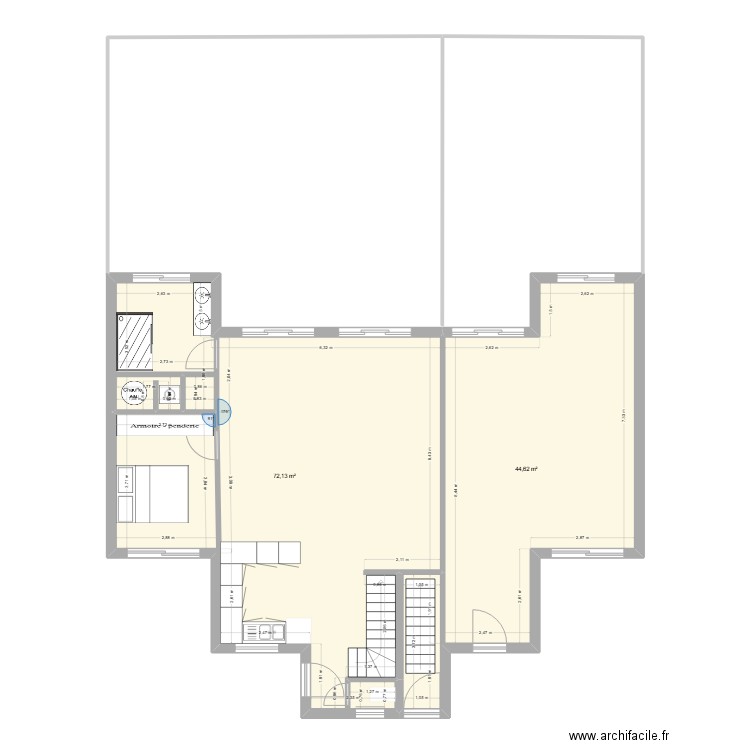 maison 1. Plan de 7 pièces et 189 m2
