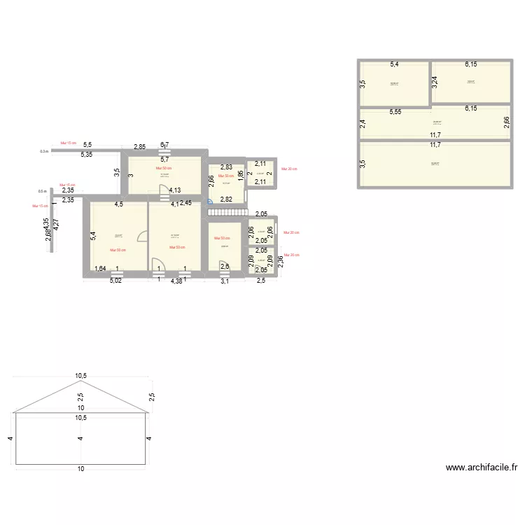 plan de masse cot&eacute;. Plan de 12 pièces et 204 m²