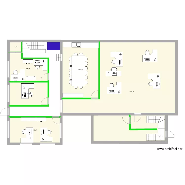 225 Seigneuriale agrandissement SS 21x 38. Plan de 