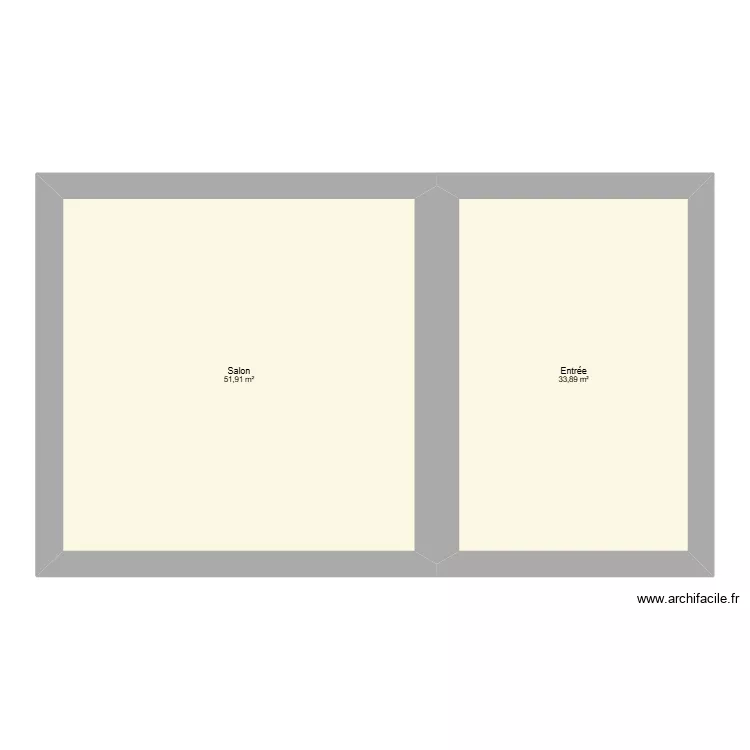 Salon Enr&eacute;e. Plan de 