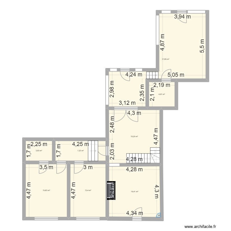 Maison Paul Pastur - Rez de Chaussee. Plan de 0 pièce et 0 m2