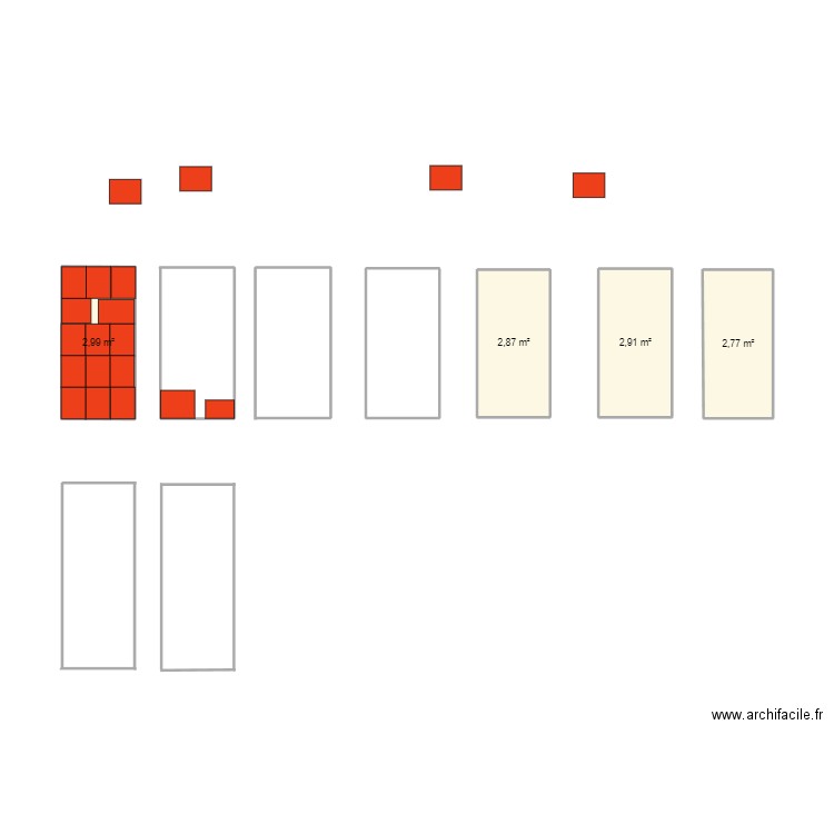 Panneau Jardinière. Plan de 4 pièces et 12 m2