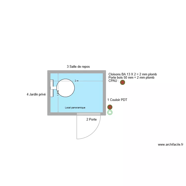 31732 Local panoramique. Plan de 1  et 3 m²