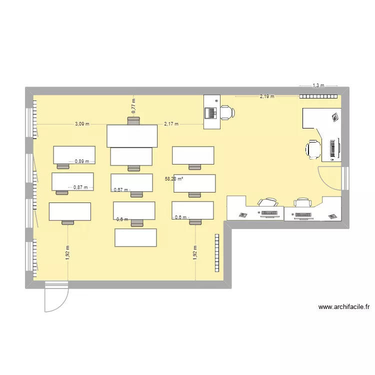 lycée. Plan de 1 Pièce et 58 m² lycée. Plan de 1 Pièce et 58 m²