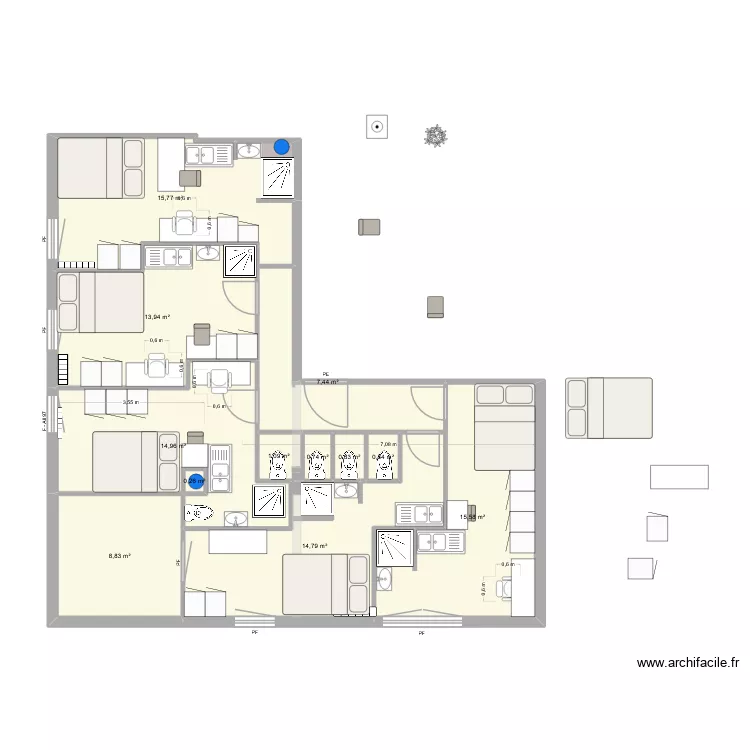 CG E7 V1.6. Plan de 12 Pièces et 95 m² CG E7 V1.6. Plan de 12 Pièces et 95 m²