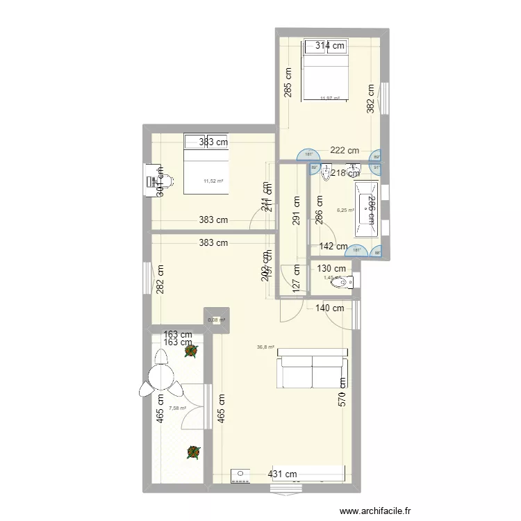 Maison 1er. Plan de Maison 1er. Plan de