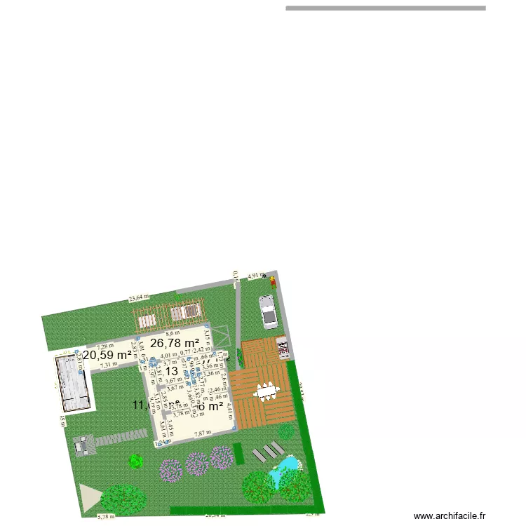 st chichi 2. Plan de 6 pièces et 128 m²
