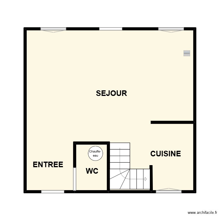 LEBLANC N°6 RDC. Plan de 2 pièces et 41 m2