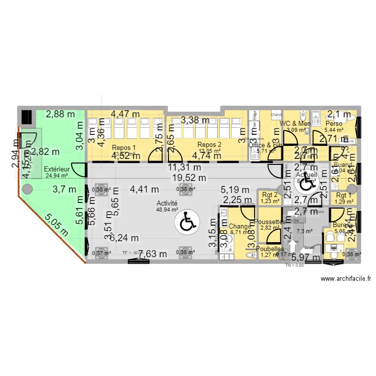Fontenay Projet JrD ArL Tvx - av CF V JR. Plan de 24 pièces et 158 m2