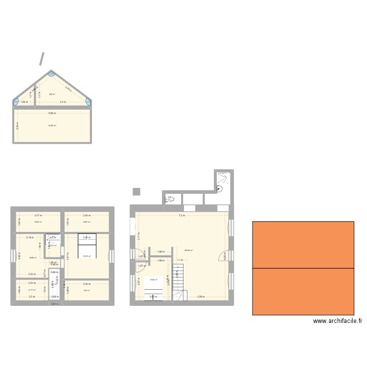 GABO. Plan de 12 pièces et 118 m2