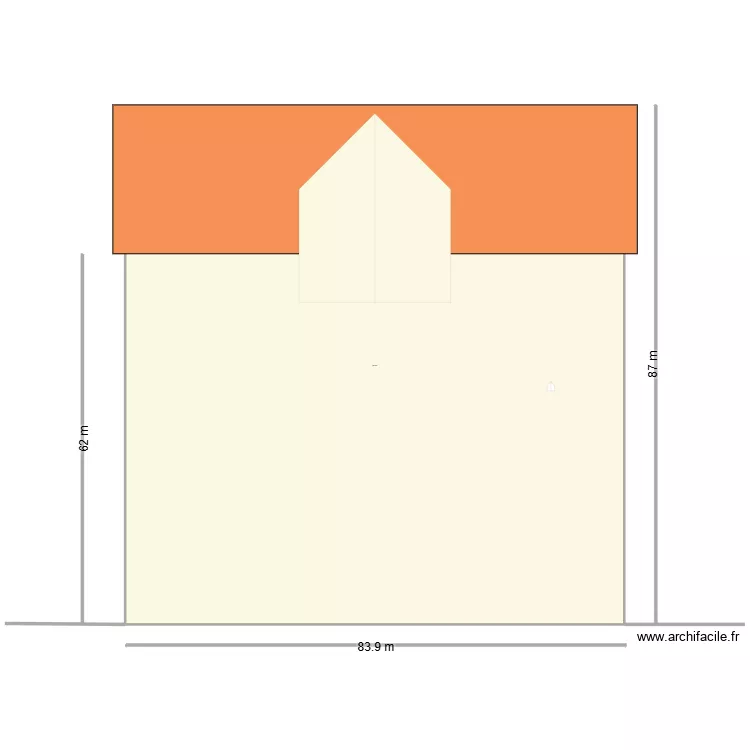PLAN DE FACADE. Plan de 1 pièce et 7265 m²