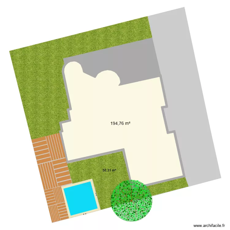 GREZIEU MAISON. Plan de 1  et 195 m²