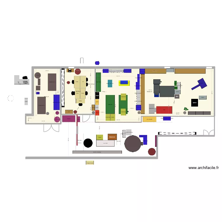 Bureau B&acirc;timent new. Plan de 3  et 155 m²