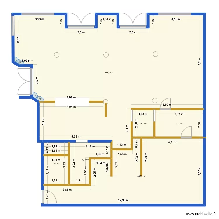 SAGGA KOUROU 97310. Plan de 6  et 181 m²