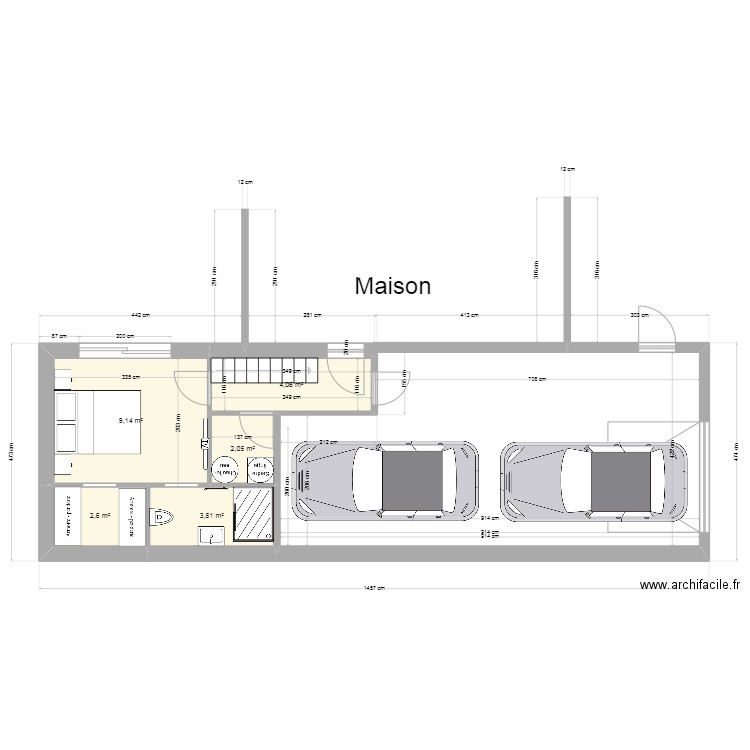 SEPT SAULX JESSICA 2. Plan de 5 pièces et 21 m2