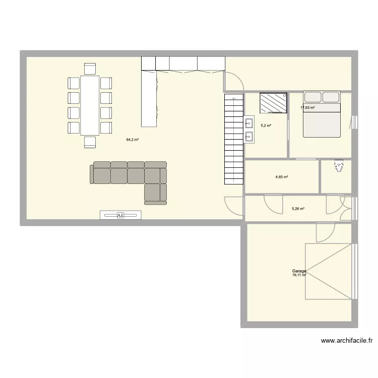 plan L orx. Plan de 6 Pièces et 116 m² plan L orx. Plan de 6 Pièces et 116 m²