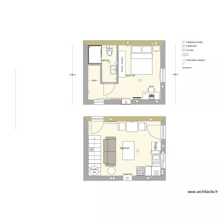 Rénovation max. Plan de 3 et 33 m² Rénovation max. Plan de 3 et 33 m²