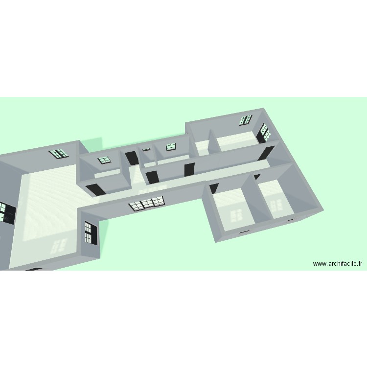 maisin. Plan de 8 pièces et 257 m2
