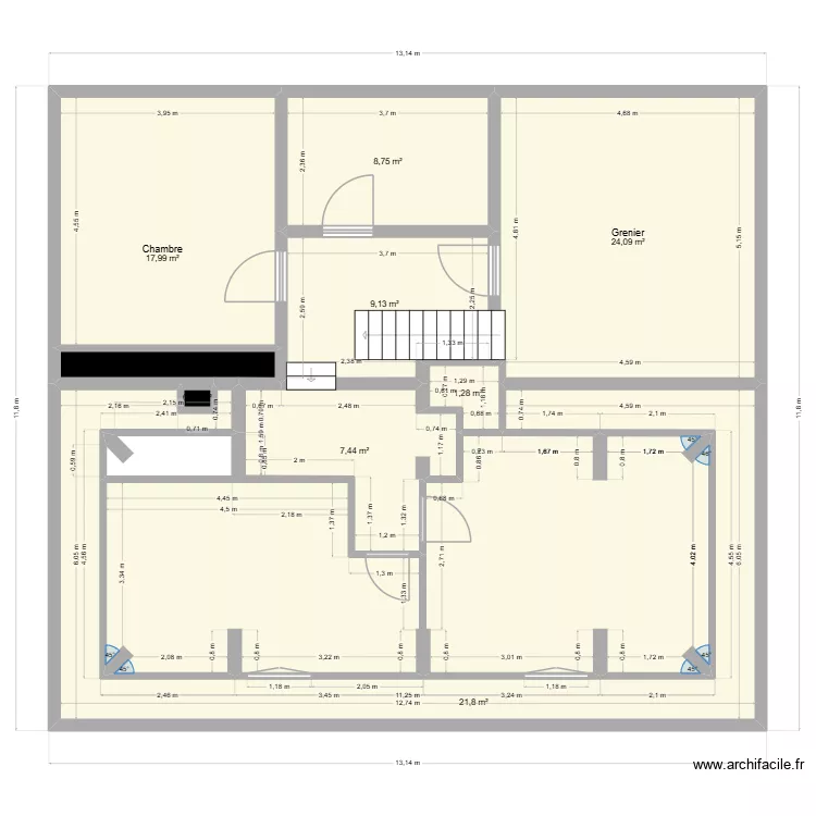 maison gardien etage 2 sans mobilier. Plan de 0 pièce et 0 m2