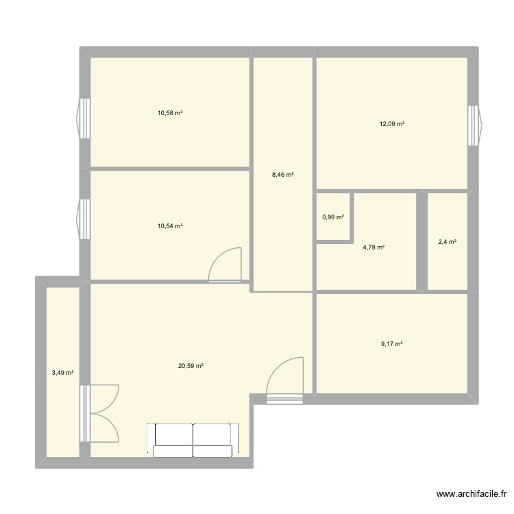 Eiffel. Plan de 0 pièce et 0 m2
