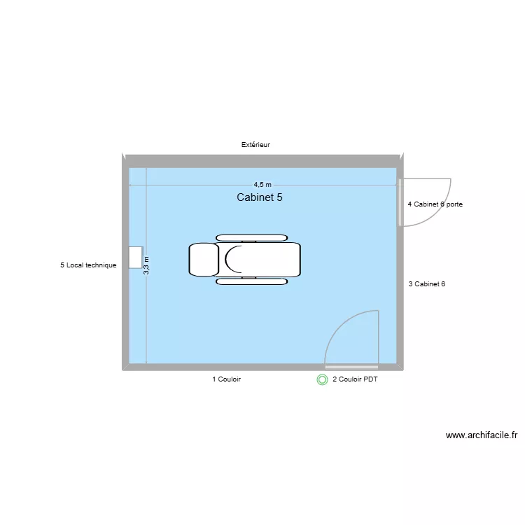 40252 Cabinet 5. Plan de 1 et 15 m² 40252 Cabinet 5. Plan de 1 et 15 m²