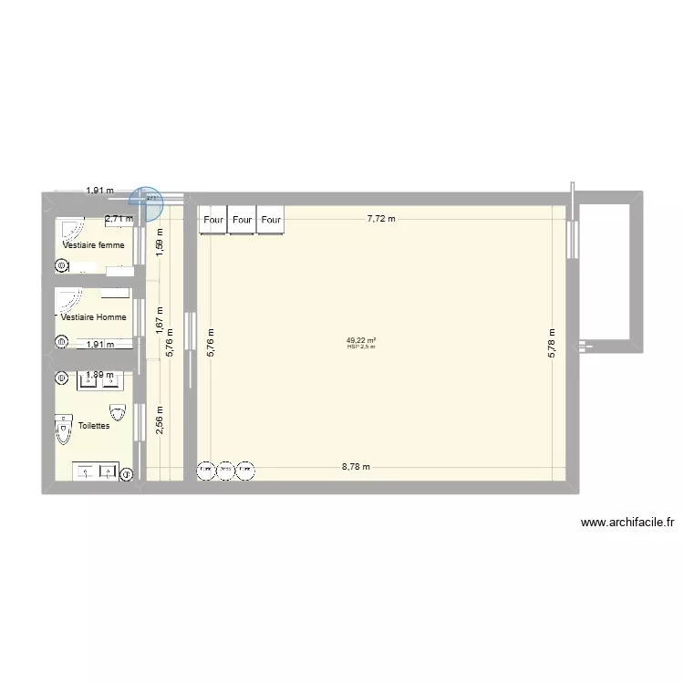 labo boulangerie. Plan de 4 pièces et 57 m² labo boulangerie. Plan de 4 pièces et 57 m²