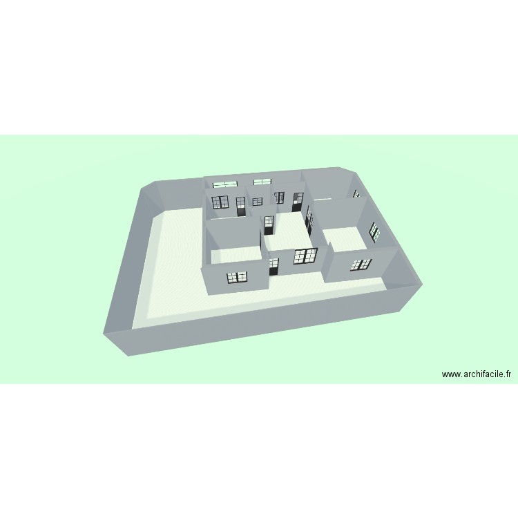 plan 00. Plan de 8 pièces et 188 m2