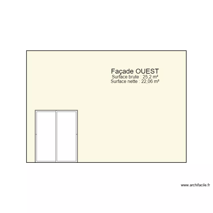 Façade OUEST. Plan de Façade OUEST. Plan de