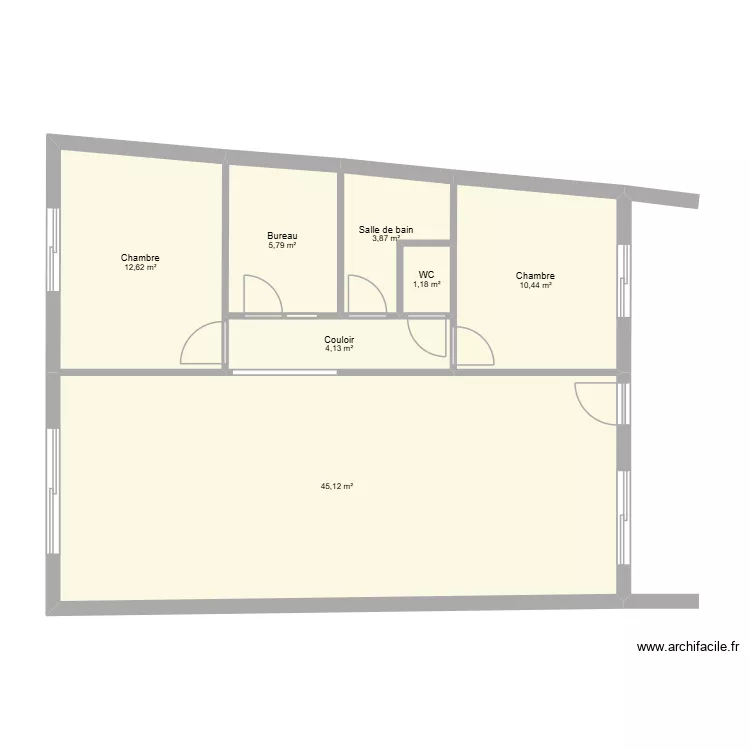 Essai FR. Plan de 7  et 83 m²