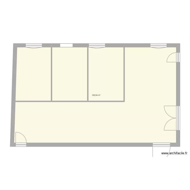 Projet 01. Plan de 1  et 106 m²