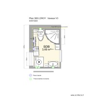 LEROY 308  travaux V3 zoom SDB