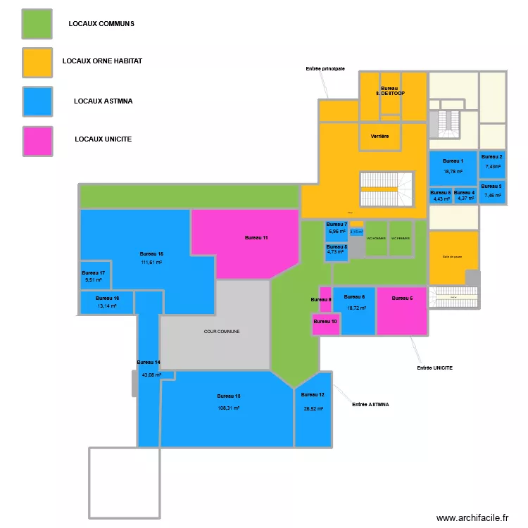 POLE UNIVERSITAIRE. Plan de 52  et 1145 m²