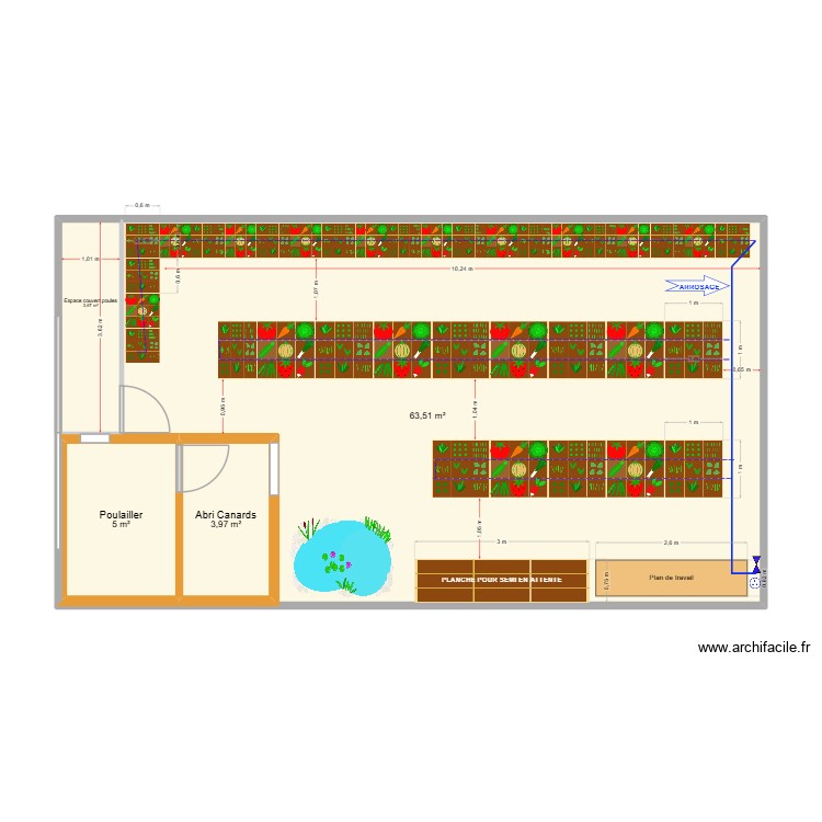 Ammenagement serre. Plan de 0 pièce et 0 m2 Ammenagement serre. Plan de 0 pièce et 0 m2