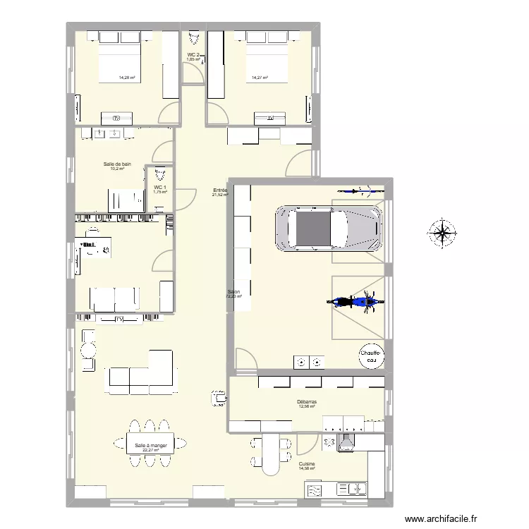 maison FESSEL 16. Plan de 10  et 186 m²