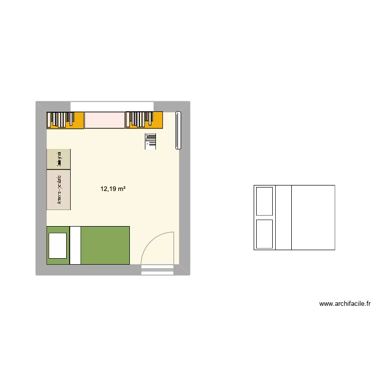 Plan 3. Plan de 1 et 12 m² Plan 3. Plan de 1 et 12 m²