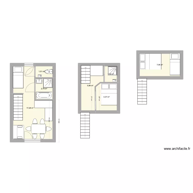 TRIPLEX ALPE DHUEZ. Plan de 