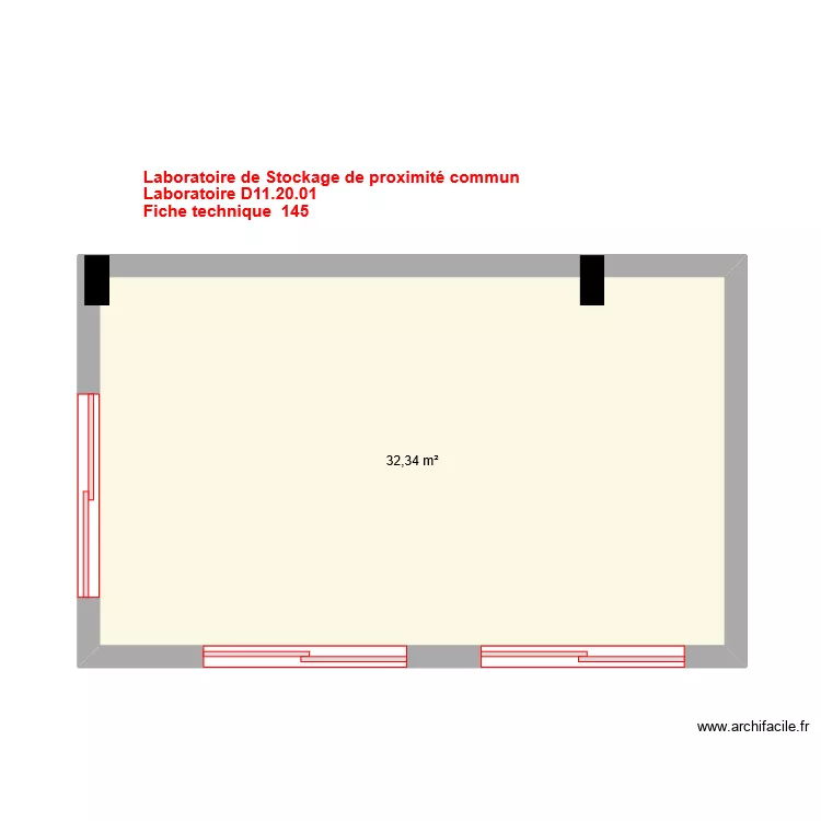 laboratoire de stockage de proximit&eacute; commun V0. Plan de 
