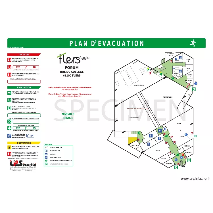 FORUM NIV 0 BAS. Plan de 