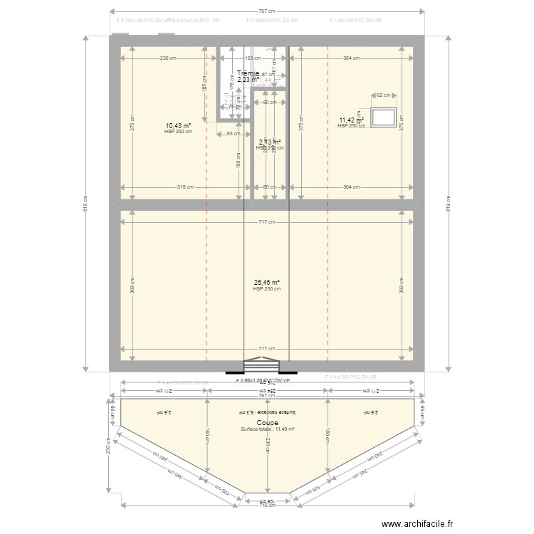 ML24003998. Plan de 17 pièces et 157 m2