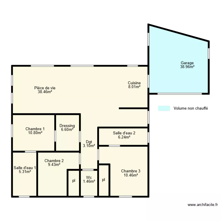 Hervy notre dame de monts. Plan de 11  et 138 m²