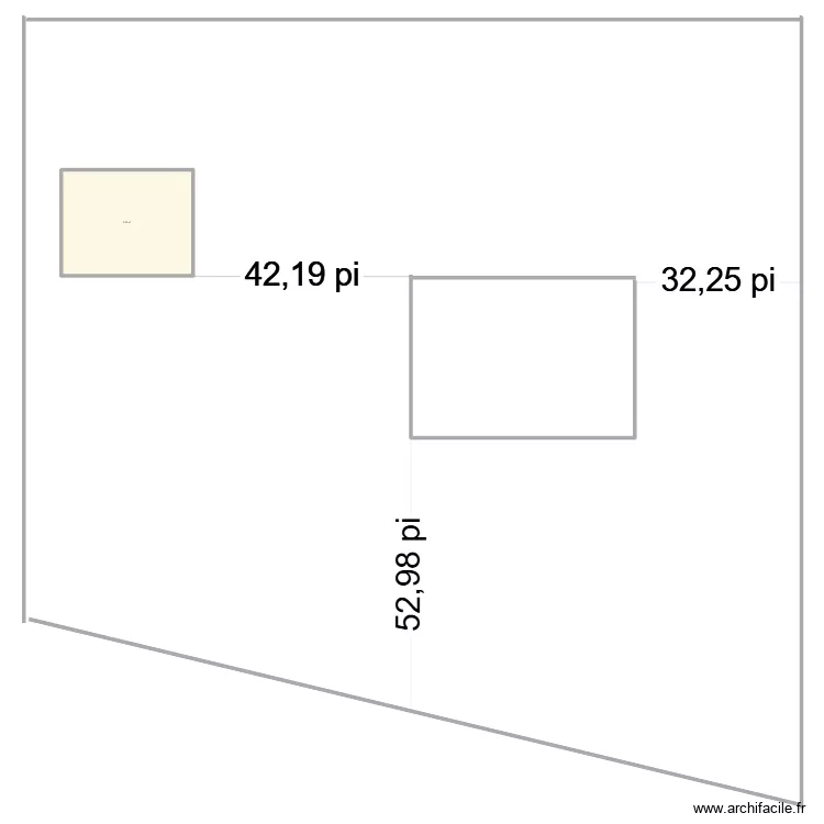 Terrain 352. Plan de 1 et 48 m² Terrain 352. Plan de 1 et 48 m²
