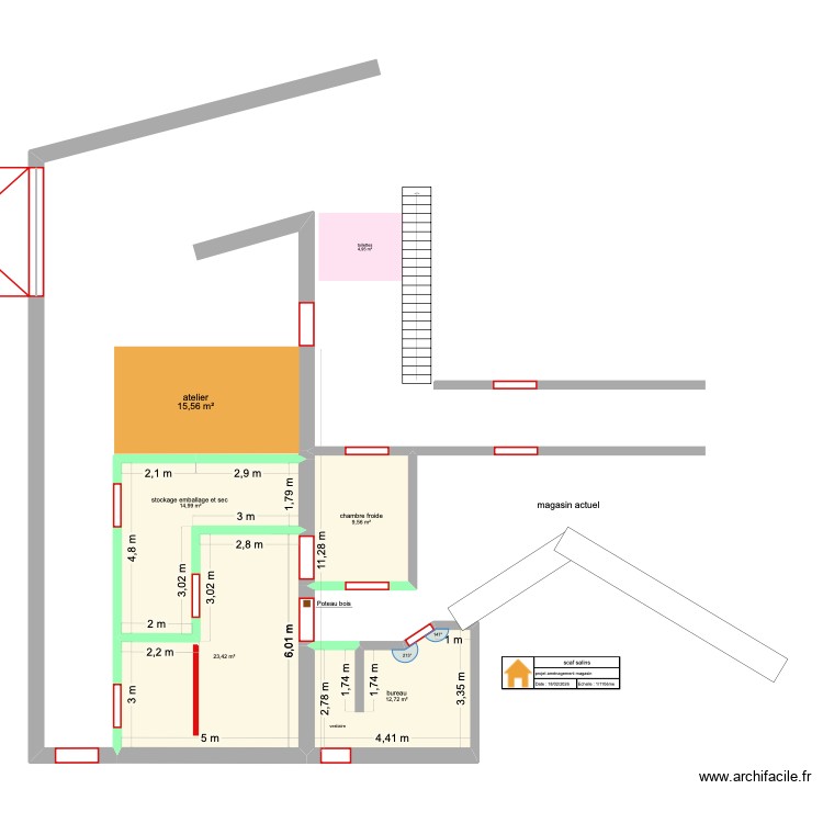 fromagerie. Plan de 0 pièce et 0 m2