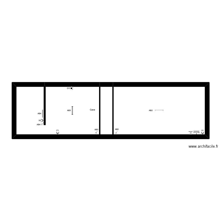7370 Olivie cave 2025 08 23. Plan de 1 pièce et 46 m2