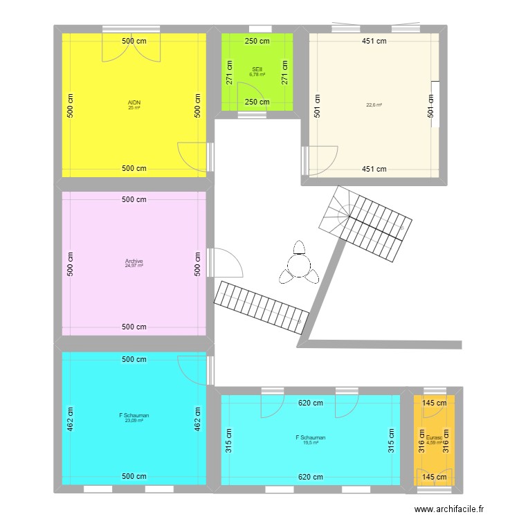 2 Etage 13 Egmont. Plan de 7 pièces et 127 m2