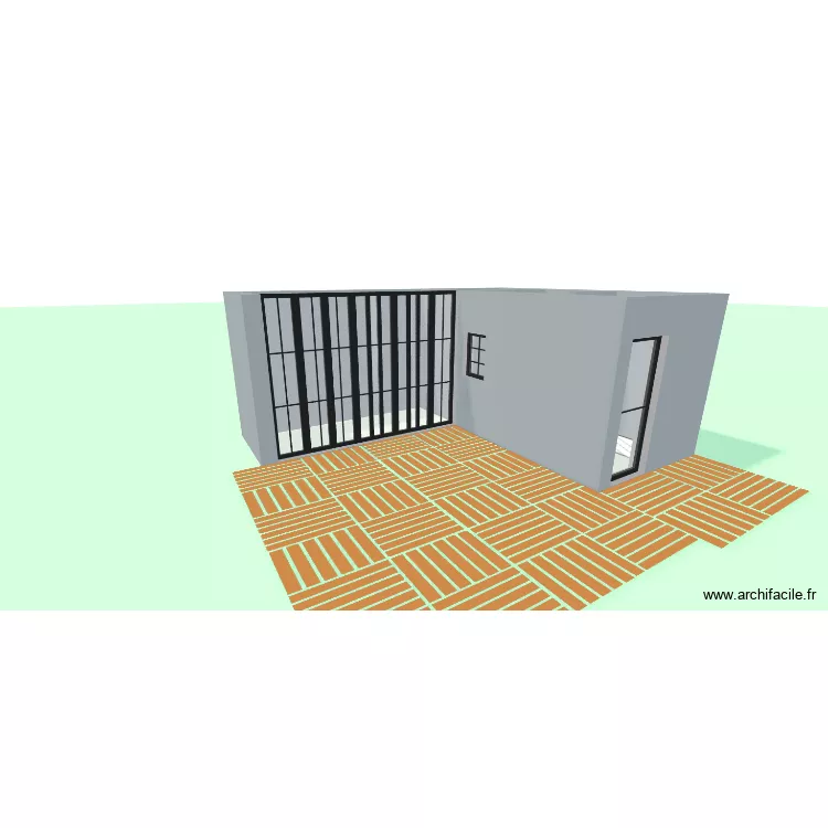 SDB Option 1. Plan de 2  et 11 m²