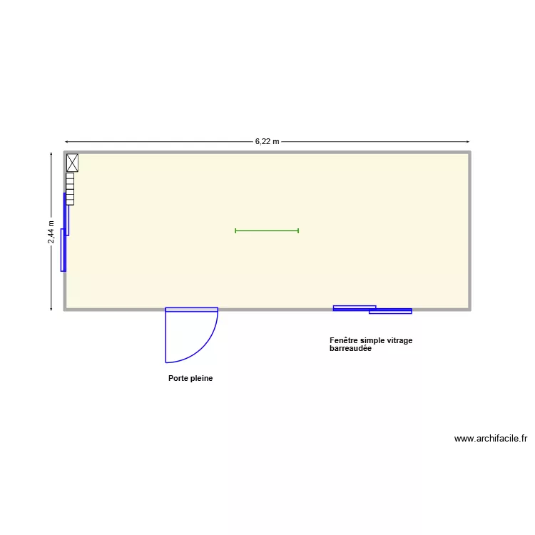 V504. Plan de 1  et 15 m²