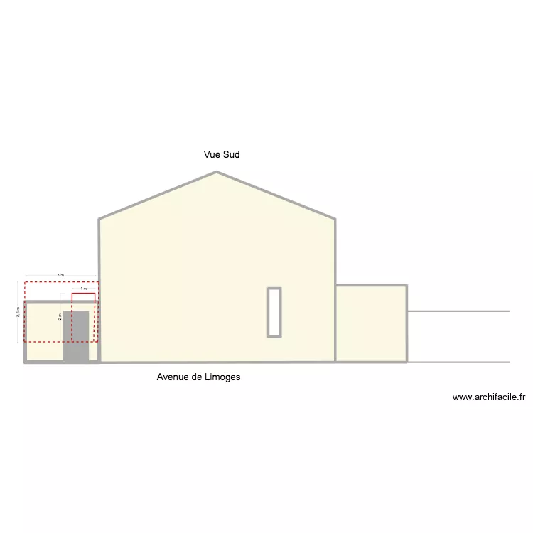 SDS vue Sud. Plan de 5 et 87 m² SDS vue Sud. Plan de 5 et 87 m²