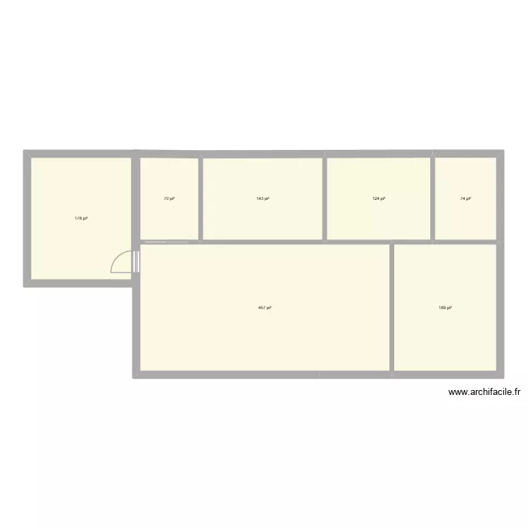 maison. Plan de 7  et 115 m²