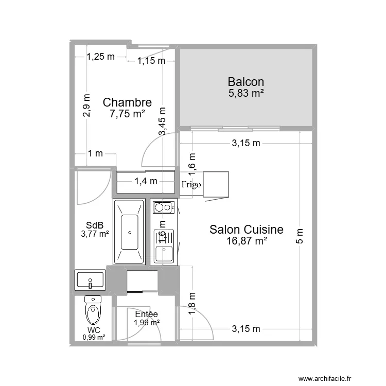 GAELLE cotation. Plan de 8 et 37 m² GAELLE cotation. Plan de 8 et 37 m²