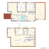 chalet rdc espace sauna devant  _ sdb etage milieu